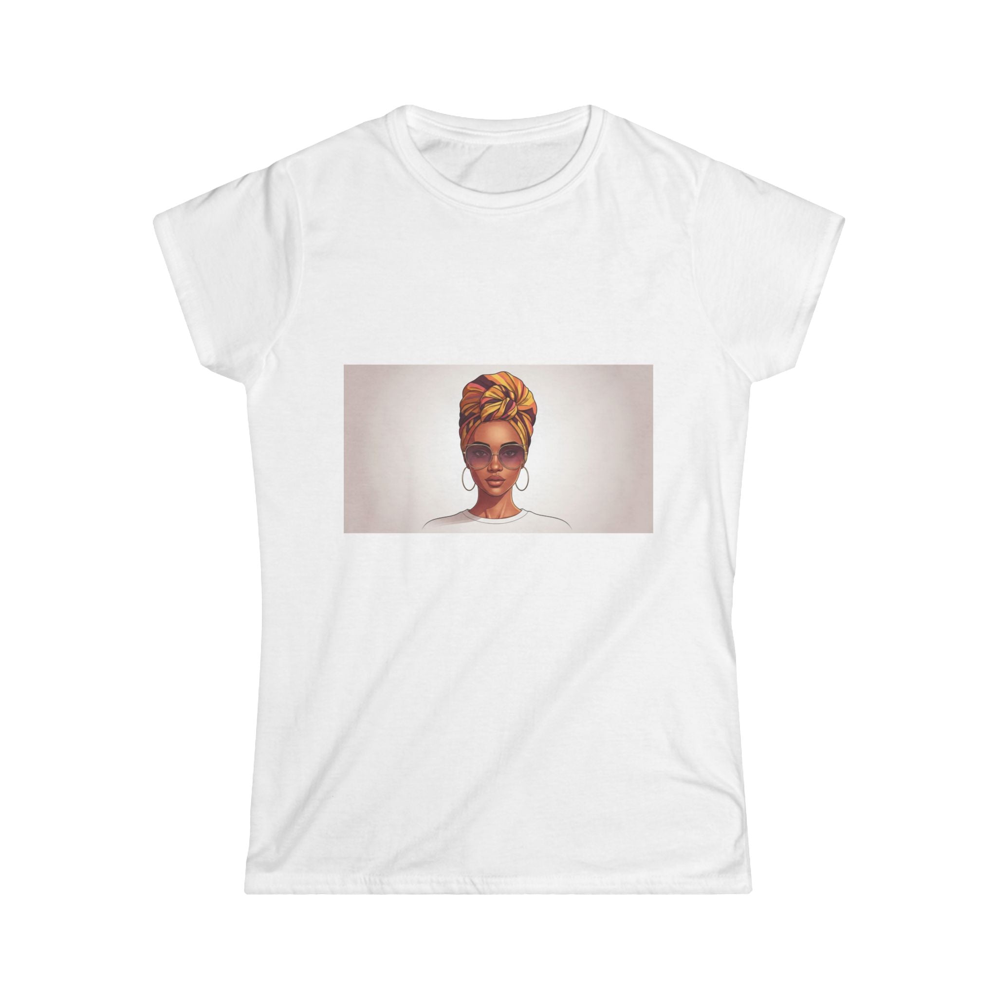 Stylish Afro Woman Portrait Tee | 'Before Anything Else... I Was Their Mother' Back Print