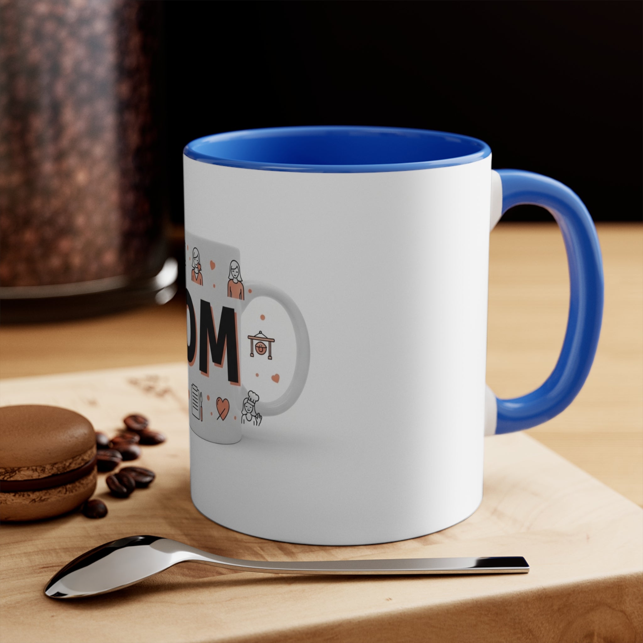 Mom Coffee Mug — Cute Mom Icons Accent 11oz Gift for Mother’s Day