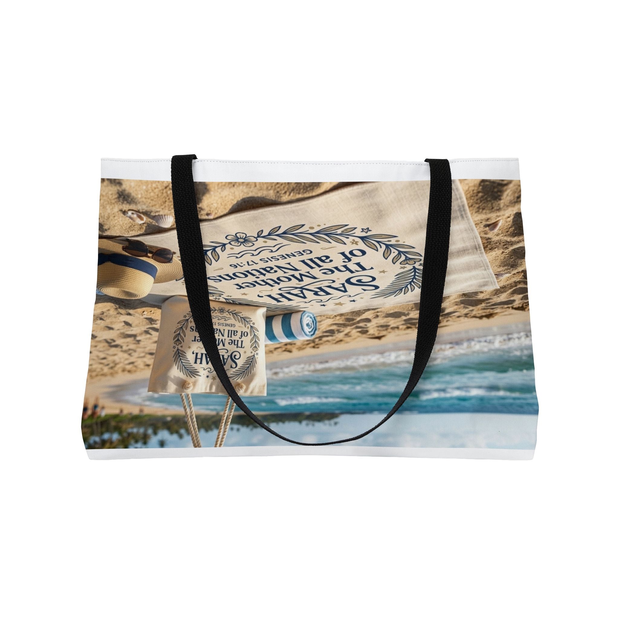 Personalized Beach Tote — Custom 'Sarah The Mother of All Nations' Weekender Bag