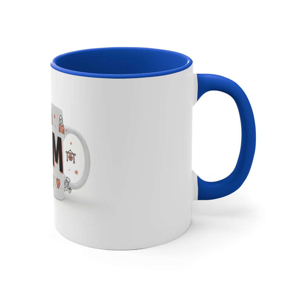 Mom Coffee Mug — Cute Mom Icons Accent 11oz Gift for Mother’s Day