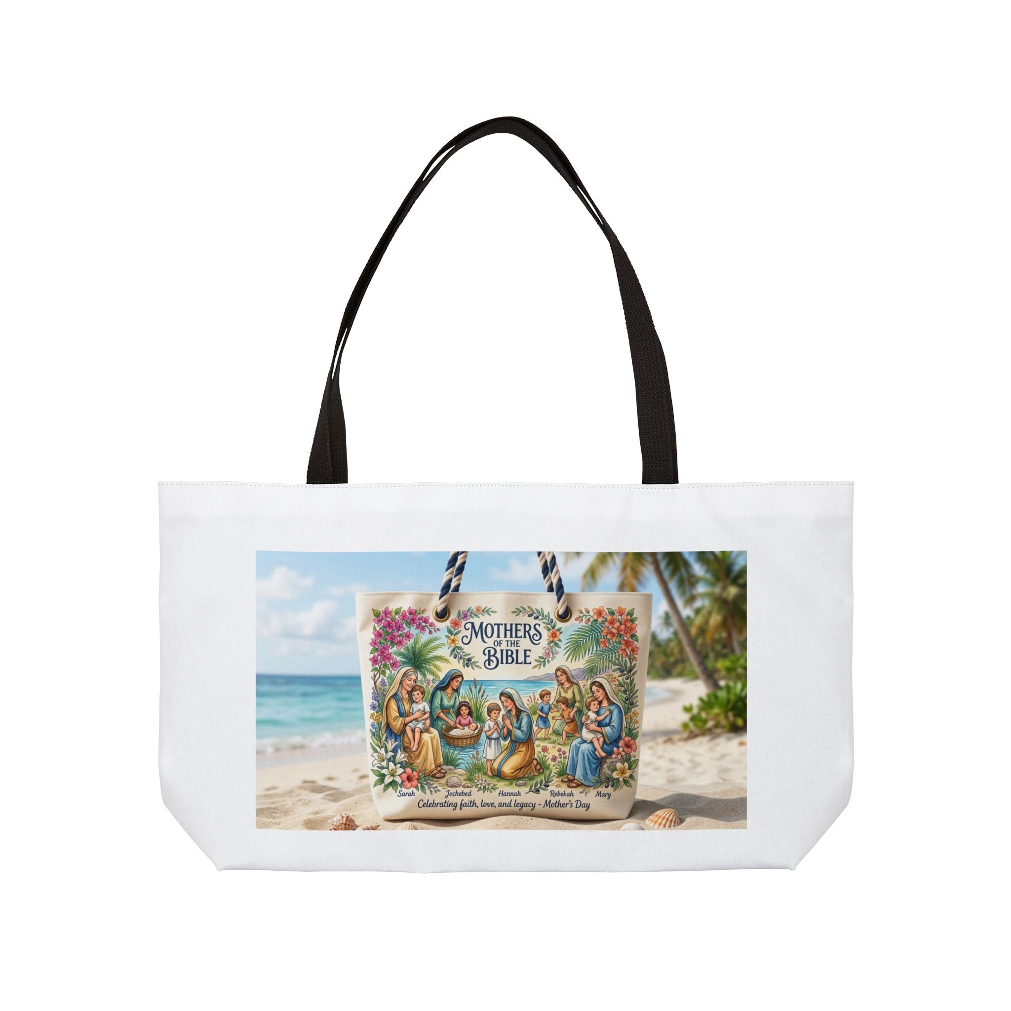 Weekender Tote Bag - Mother's Bible Illustrated Beach Carryall