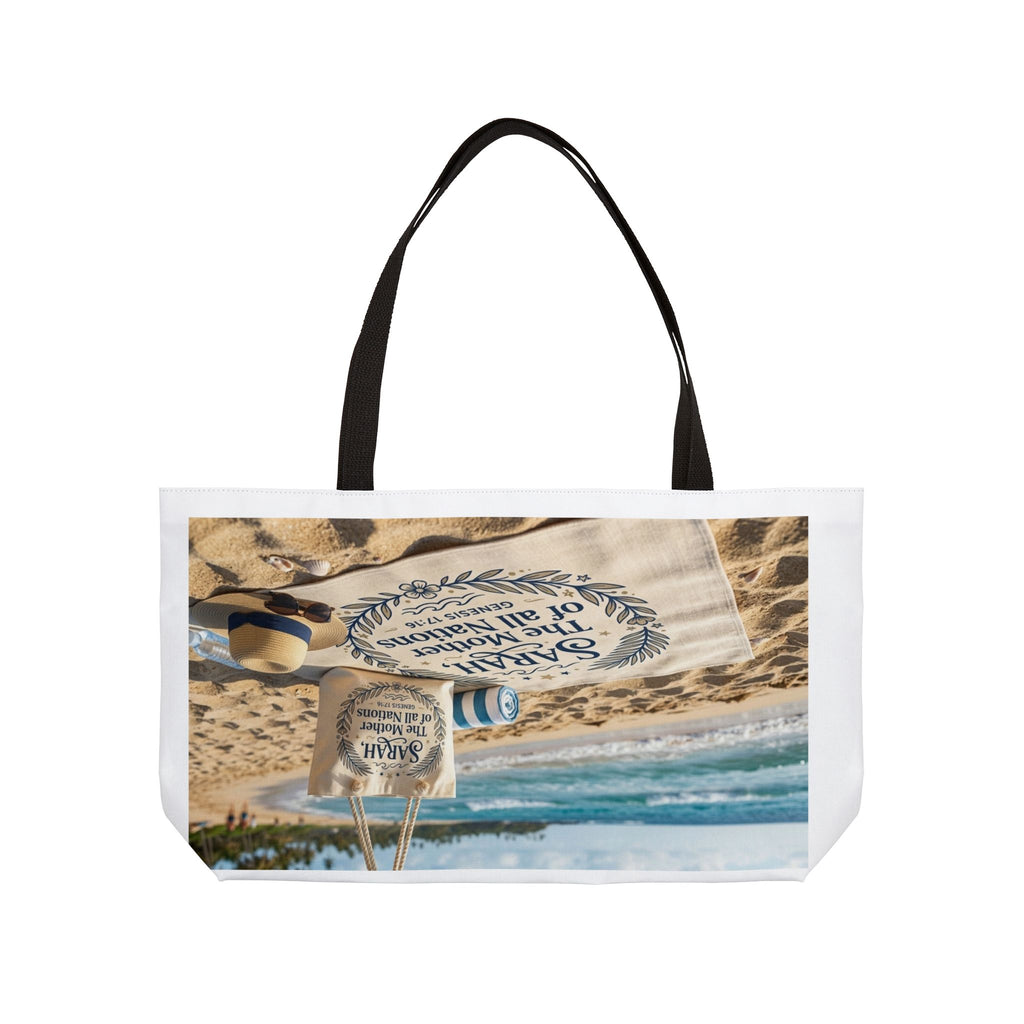 Personalized Beach Tote — Custom 'Sarah The Mother of All Nations' Weekender Bag