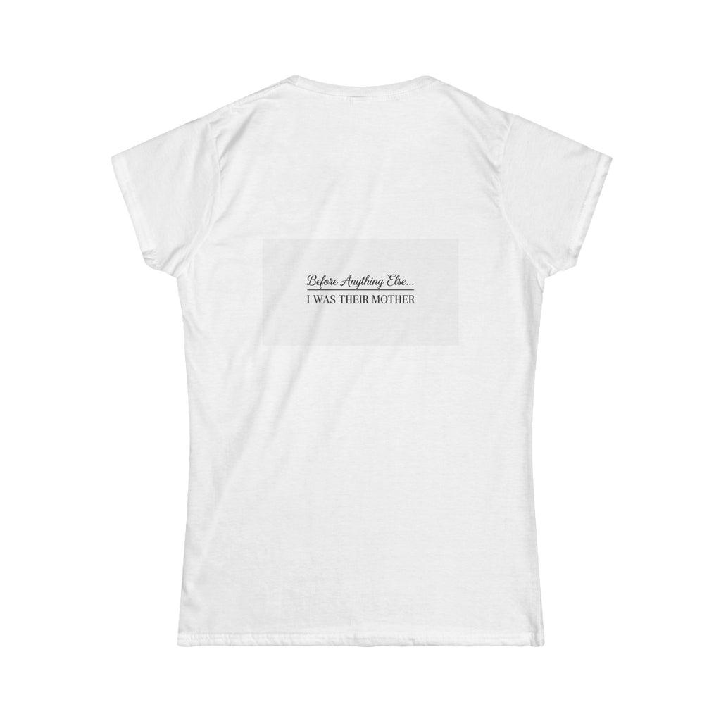 Stylish Afro Woman Portrait Tee | 'Before Anything Else... I Was Their Mother' Back Print