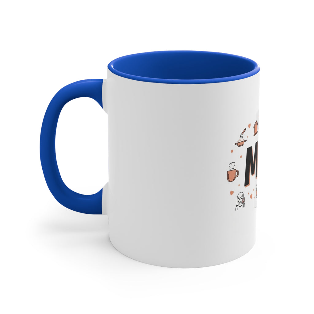 Mom Coffee Mug — Cute Mom Icons Accent 11oz Gift for Mother’s Day
